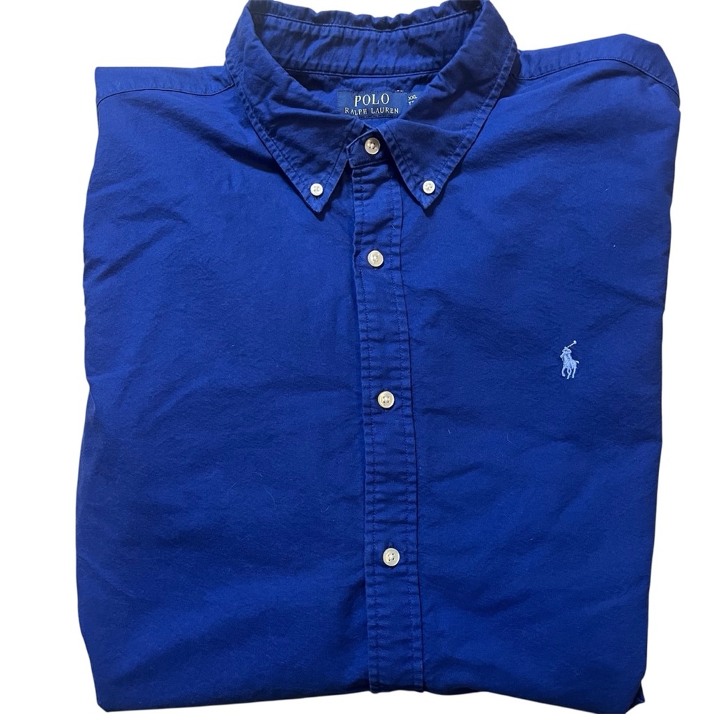Polo by Ralph Lauren Men's Royal Blue Button Down Shirt